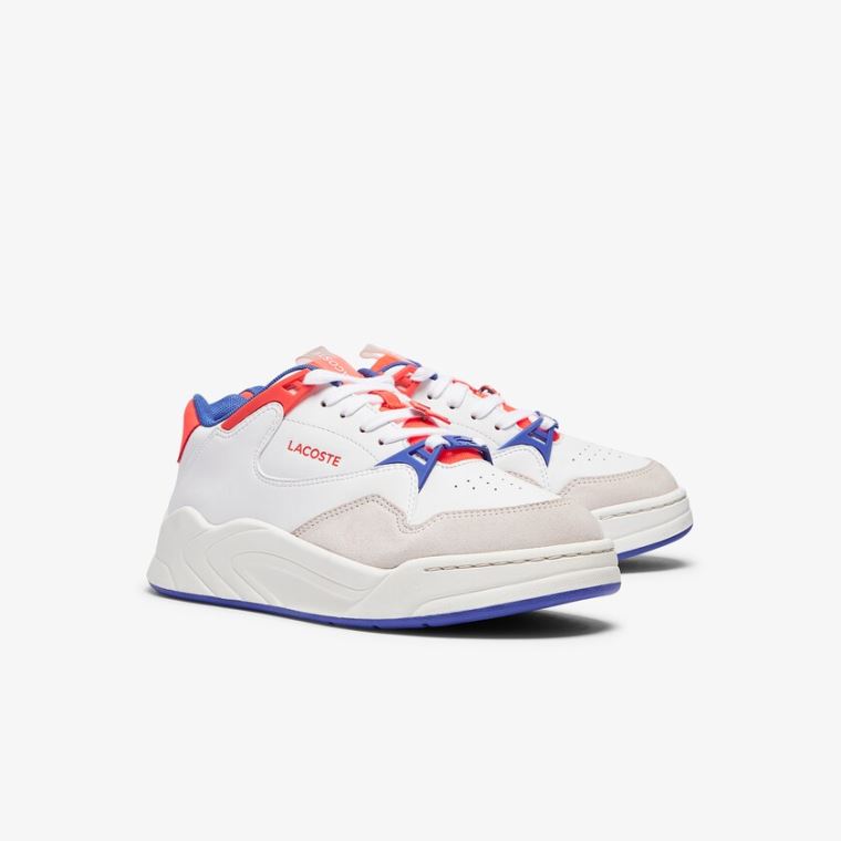 Lacoste Court Slam Syntetická and Læder Sneakers Bílé Koralove | THMxJBI6