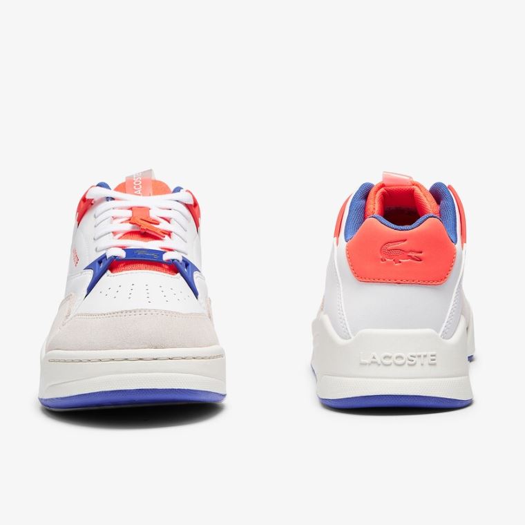 Lacoste Court Slam Syntetická and Læder Sneakers Bílé Koralove | THMxJBI6