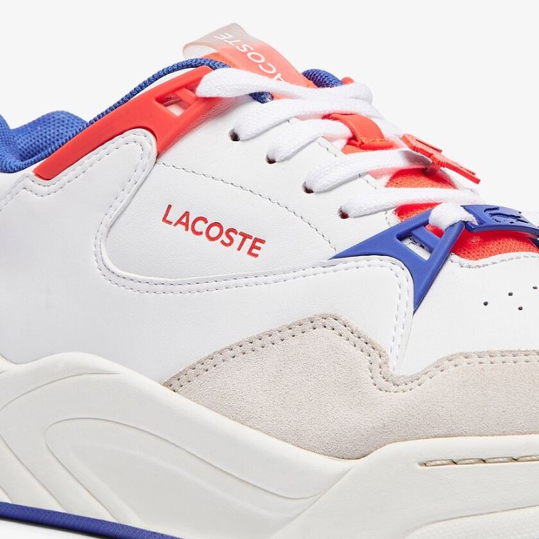 Lacoste Court Slam Syntetická and Læder Sneakers Bílé Koralove | THMxJBI6