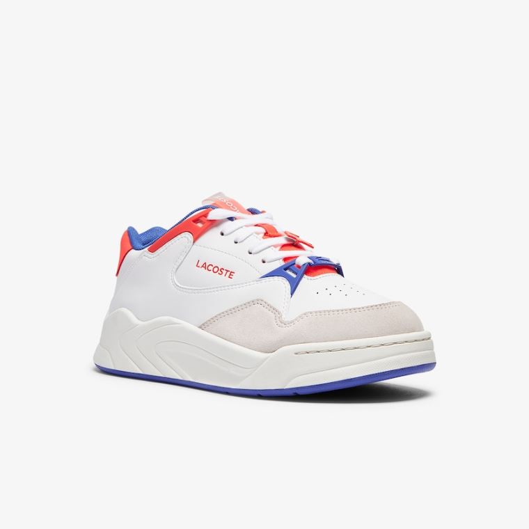 Lacoste Court Slam Syntetická and Læder Sneakers Bílé Koralove | THMxJBI6