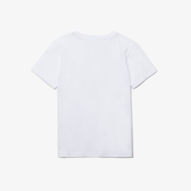 Lacoste Crew Neck Bavlněné Jersey T-shirt Bílé | Dv3789Rq