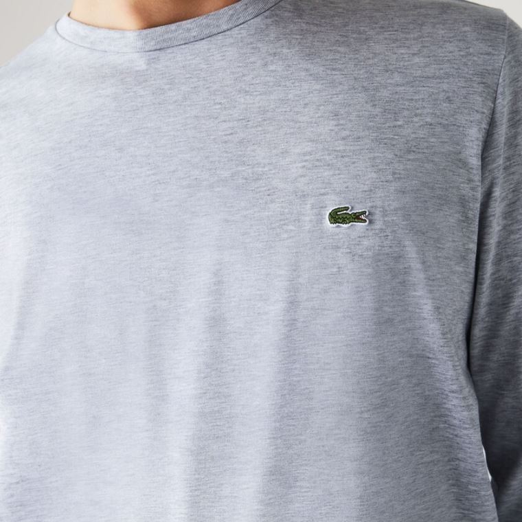 Lacoste Crew Neck Pima Bavlněné Jersey T-shirt Šedé | 0MJjkWx3