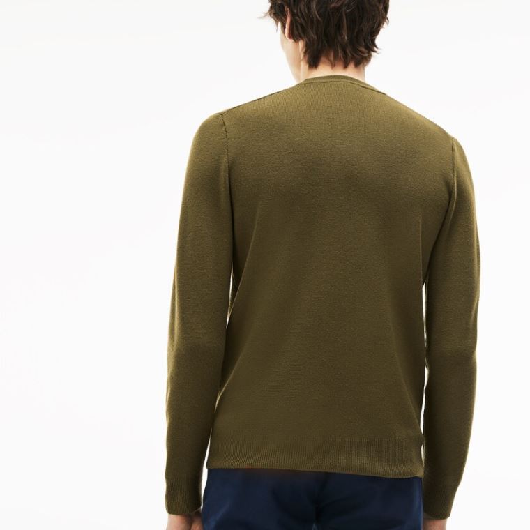 Lacoste Crew Neck Technical Knit Svetrové Béžový | toCIsRDE