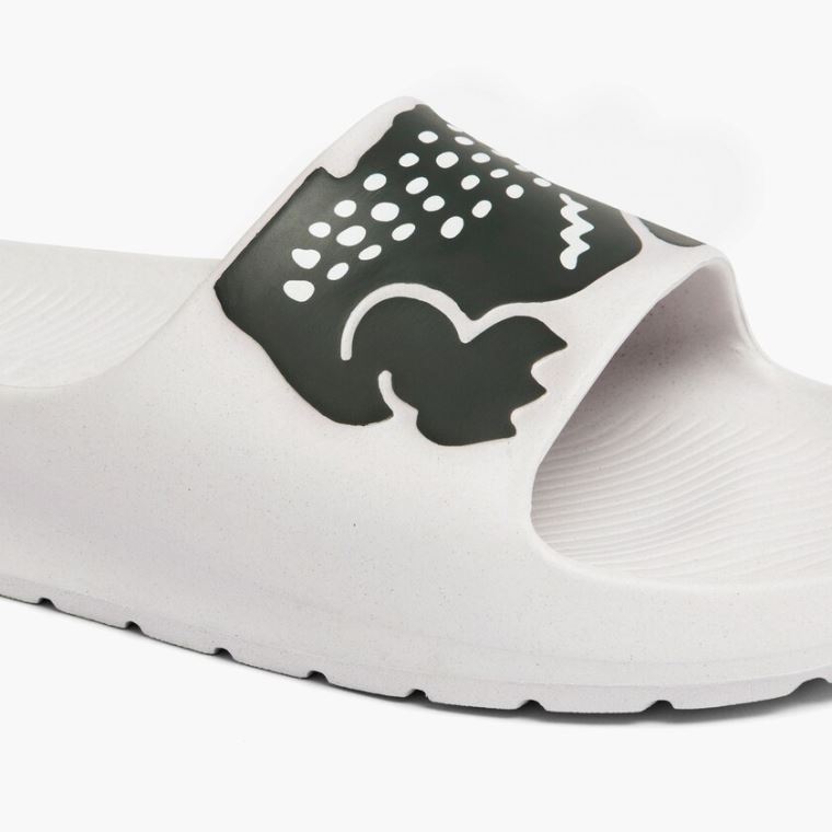 Lacoste Croco 2.0 Syntetická Print Slides Bílé | 2Tor91sG