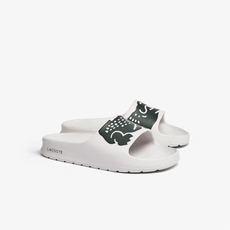 Lacoste Croco 2.0 Syntetická Slides Bílé | 1KnDGZLi