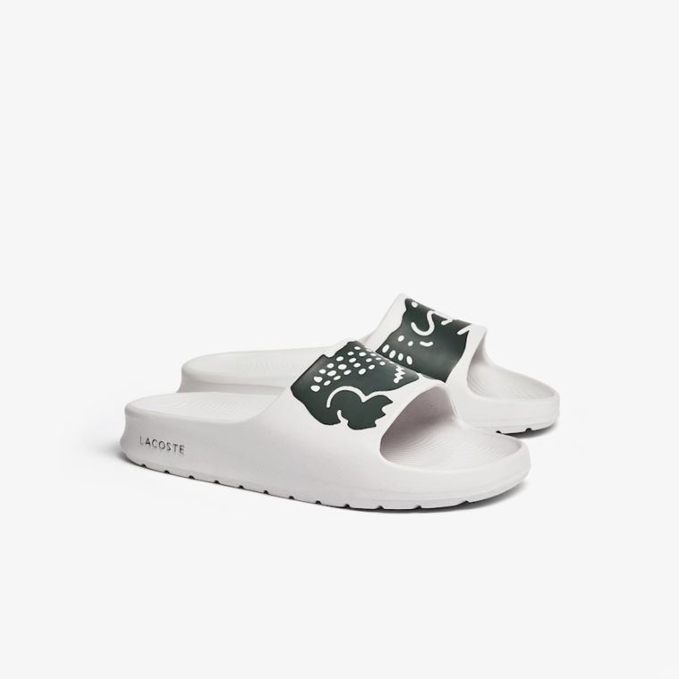 Lacoste Croco 2.0 Syntetická Slides Bílé Tmavě Zelene | JK2v8Hby