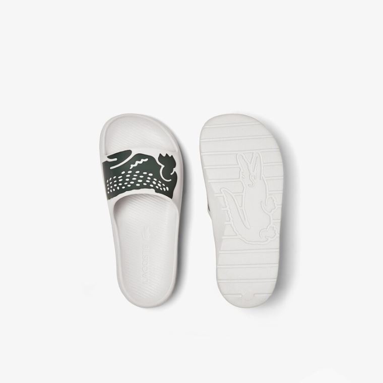 Lacoste Croco 2.0 Syntetická Slides Bílé Tmavě Zelene | JK2v8Hby