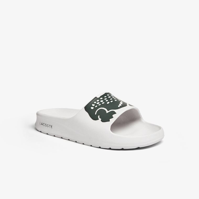 Lacoste Croco 2.0 Syntetická Slides Bílé Tmavě Zelene | JK2v8Hby