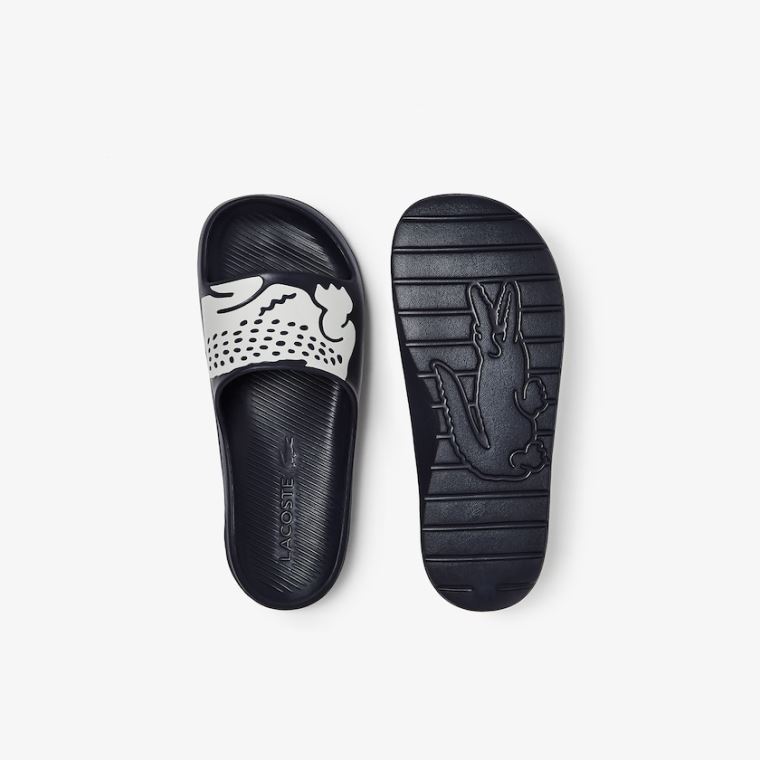 Lacoste Croco 2.0 Syntetická Slides Tmavě Blankyt Bílé | WAOJoL81