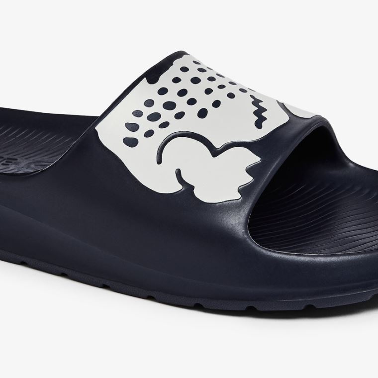 Lacoste Croco 2.0 Syntetická Slides Tmavě Blankyt Bílé | WAOJoL81