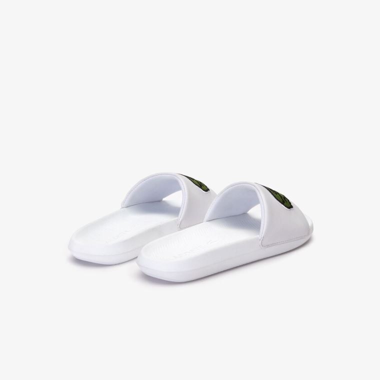 Lacoste Croco Syntetická Slides Bílé Zelene | GoXsopRB