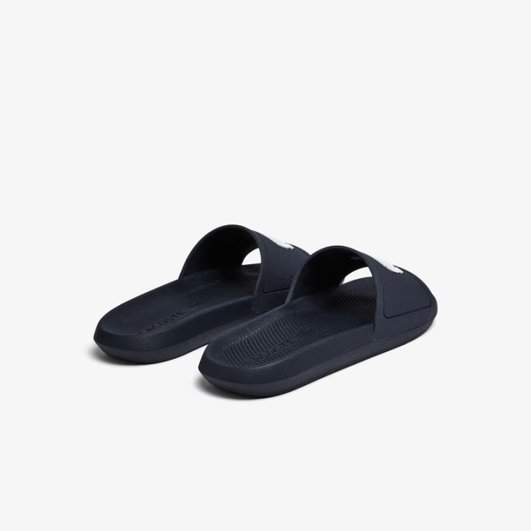 Lacoste Croco Syntetická Slides Tmavě Blankyt Bílé | RKD7fihk