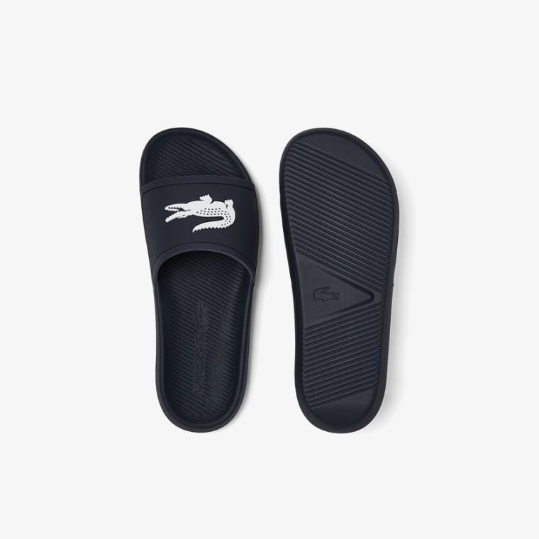 Lacoste Croco Syntetická Slides Tmavě Blankyt Bílé | RKD7fihk