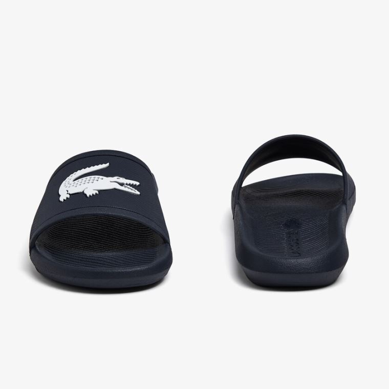 Lacoste Croco Syntetická Slides Tmavě Blankyt Bílé | RKD7fihk