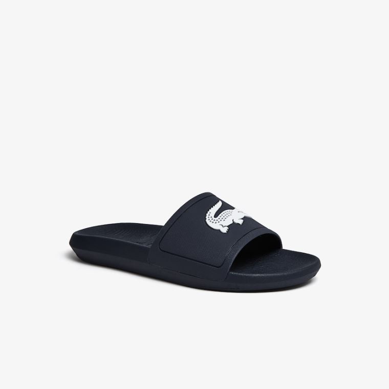 Lacoste Croco Syntetická Slides Tmavě Blankyt Bílé | RKD7fihk