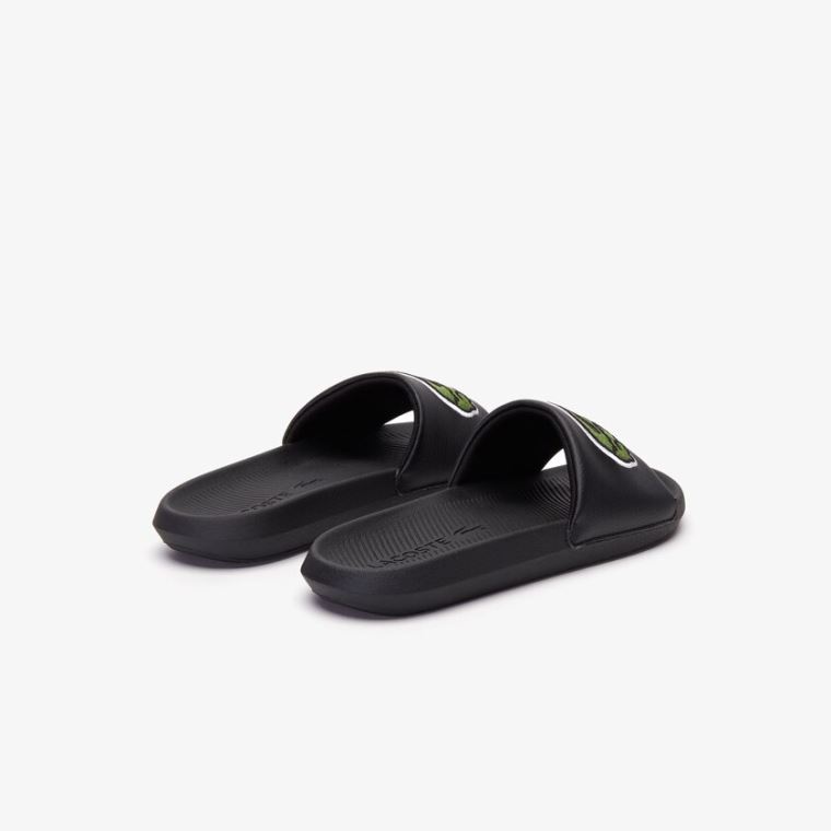 Lacoste Croco Syntetická Slides Černé | qNfkGrLK