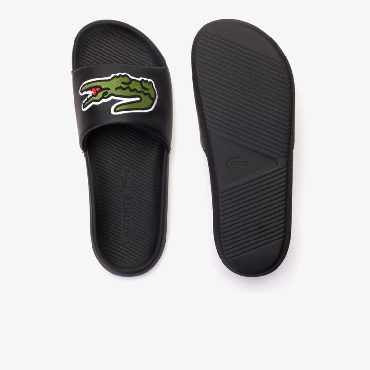 Lacoste Croco Syntetická Slides Černé | qNfkGrLK