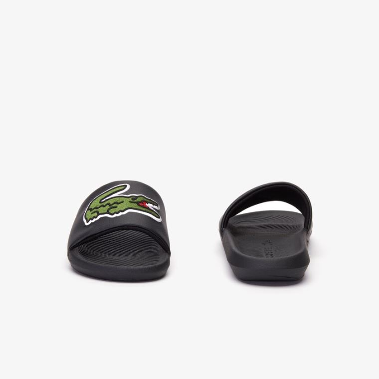 Lacoste Croco Syntetická Slides Černé | qNfkGrLK