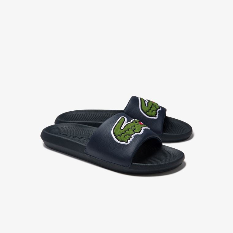 Lacoste Croco Syntetická and PU Slides Tmavě Blankyt | deLR8qgX