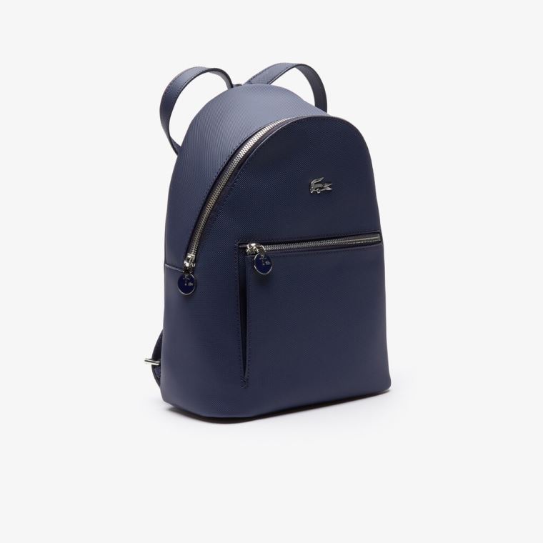 Lacoste Daily Classic Coated Piqué Platene Backpack Tmavě Blankyt | SbxUhtbZ