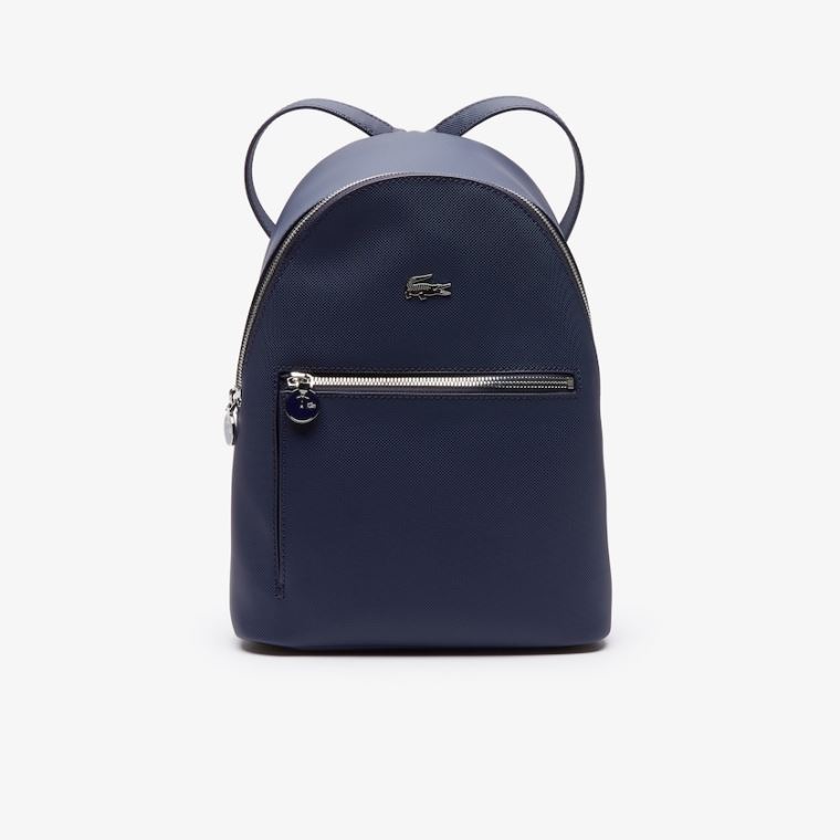 Lacoste Daily Classic Coated Piqué Platene Backpack Tmavě Blankyt | SbxUhtbZ