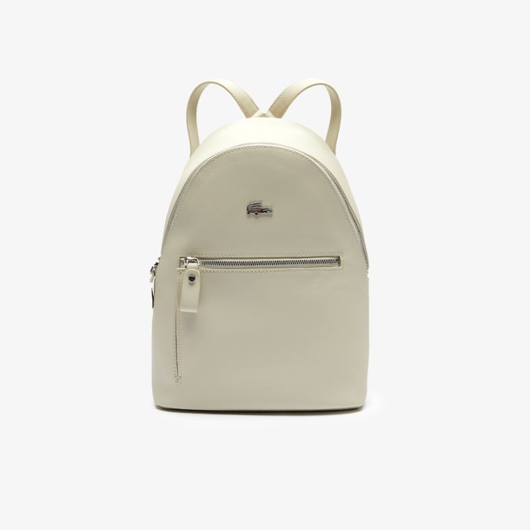 Lacoste Daily Classic Coated Piqué Platene Backpack Hnědožlutý Zelene | TXVxvP36