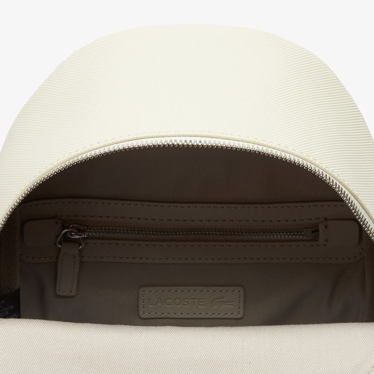 Lacoste Daily Classic Coated Piqué Platene Backpack Hnědožlutý Zelene | TXVxvP36