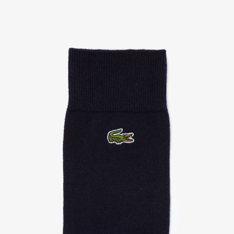 Lacoste Embroidered Crocodile Bavlněné Blend Socks Tmavě Blankyt Blankyt | urHAjWre