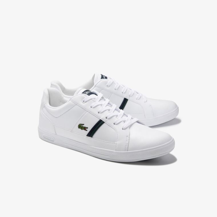 Lacoste Europa Læder Sneakers Bílé | yuvCgLmB