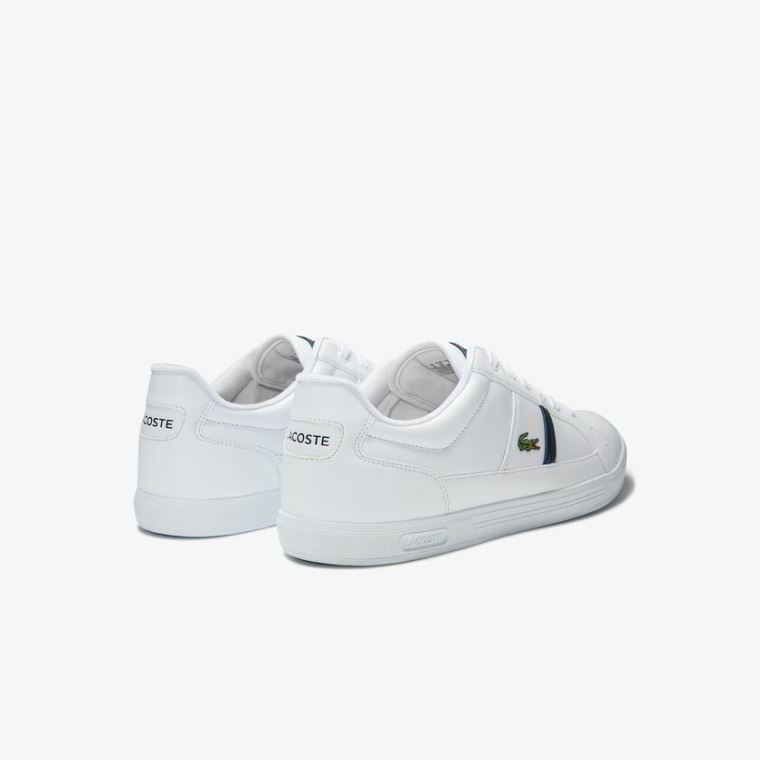 Lacoste Europa Læder Sneakers Bílé | yuvCgLmB