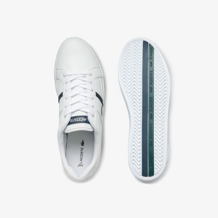 Lacoste Europa Læder Sneakers Bílé | yuvCgLmB