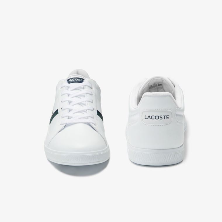 Lacoste Europa Læder Sneakers Bílé | yuvCgLmB