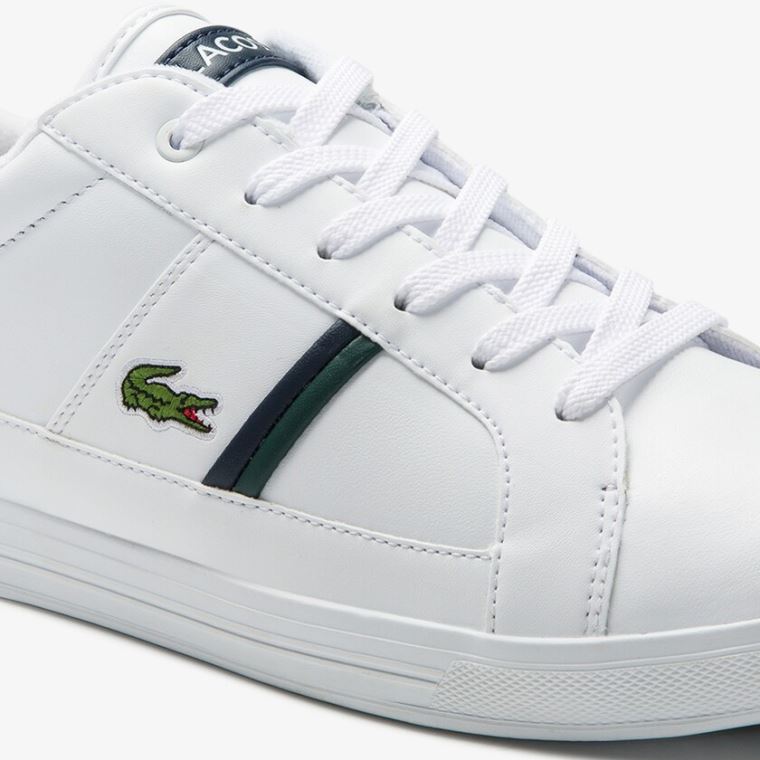 Lacoste Europa Læder Sneakers Bílé | yuvCgLmB