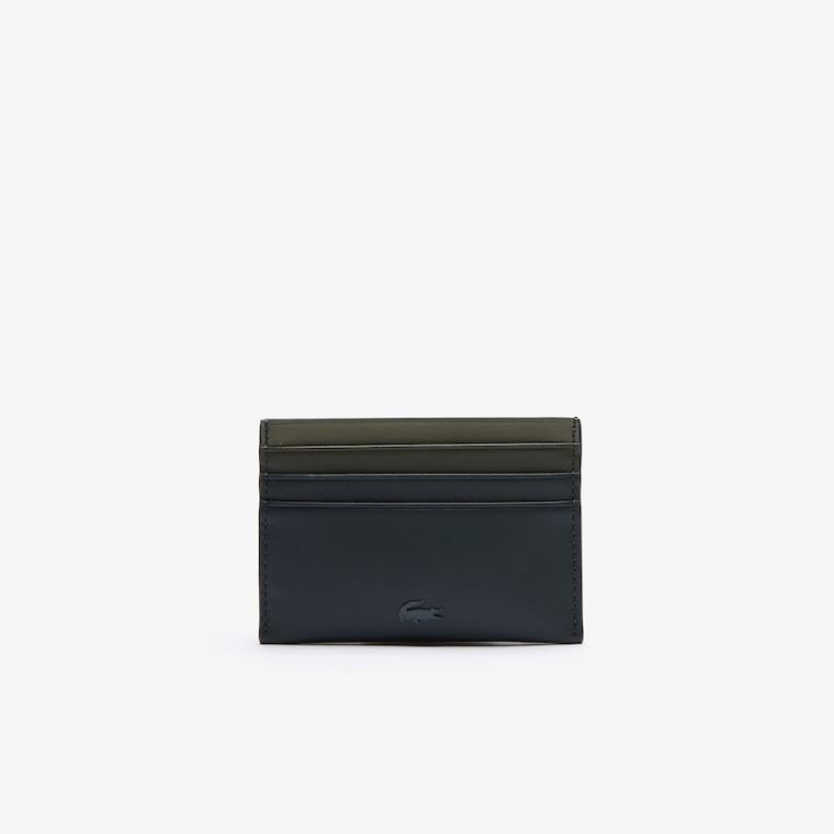 Lacoste Fitzgerald Gradated Læder Card Holder Tmavě Zelene | 1KtD7Cst