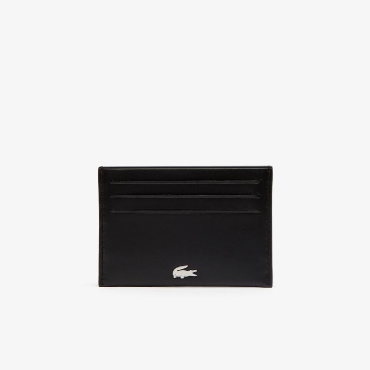 Lacoste Fitzgerald Læder Wallet And Card Holder Set Černé | gcoaziIn