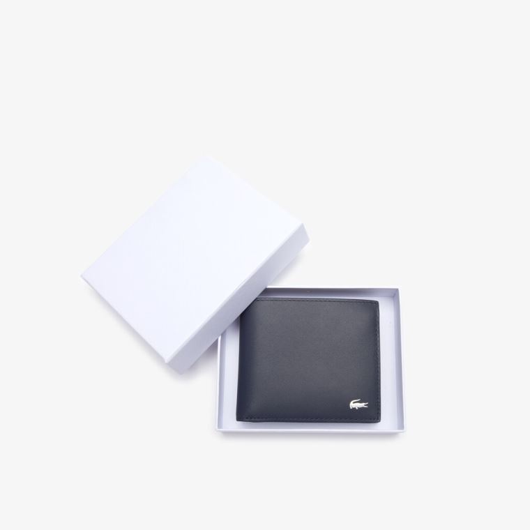 Lacoste Fitzgerald billfold in leather Tmavě Blankyt | gqxBonwT