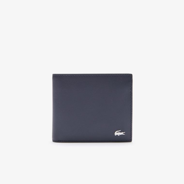 Lacoste Fitzgerald billfold in leather Tmavě Blankyt | gqxBonwT