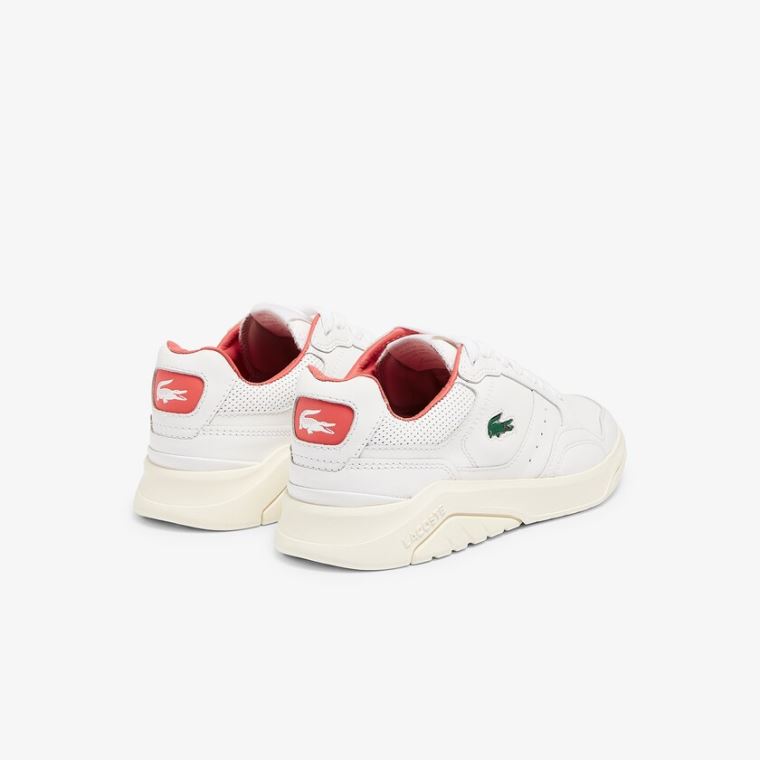 Lacoste Game Advance Luxe Læder Sneakers Bílé Béžový | TbEWgisN