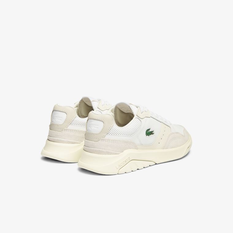 Lacoste Game Advance Luxe Læder and Semišové Sneakers Bílé Šedé | Z2hgHNI5