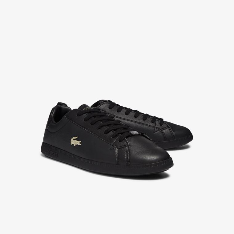 Lacoste Graduate Læder and Syntetická Sneakers Černé | pEKZkIbO