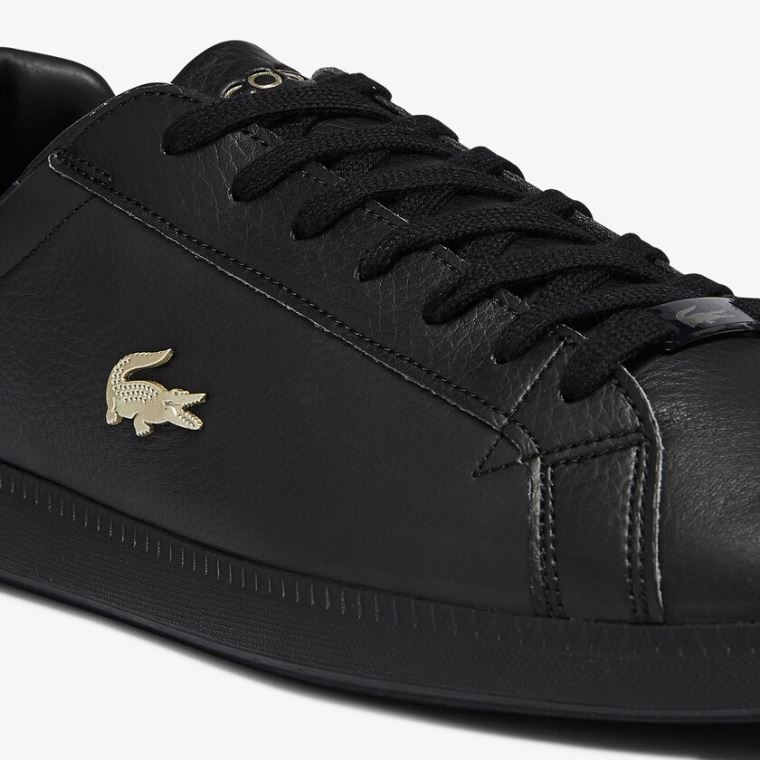 Lacoste Graduate Læder and Syntetická Sneakers Černé | pEKZkIbO