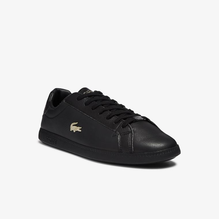 Lacoste Graduate Læder and Syntetická Sneakers Černé | pEKZkIbO