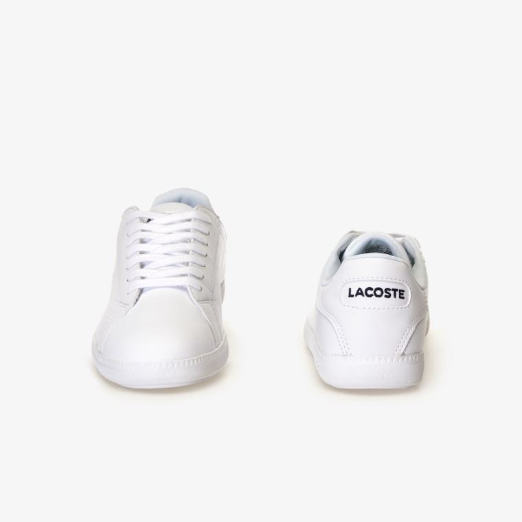 Lacoste Graduate Tonal Læder Sneakers Bílé | IoFqLudr