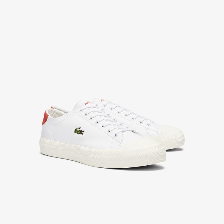 Lacoste Gripshot Læder Sneakers Bílé Béžový | n2m0hYM3