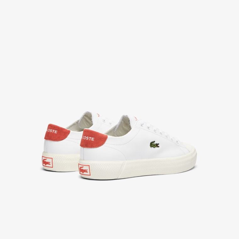 Lacoste Gripshot Læder Sneakers Bílé Béžový | n2m0hYM3