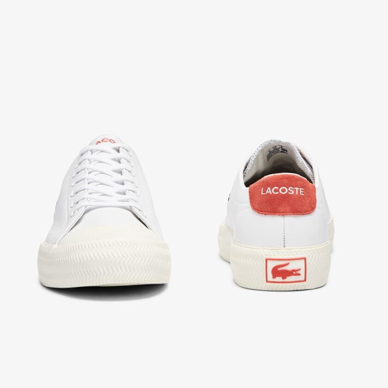 Lacoste Gripshot Læder Sneakers Bílé Béžový | n2m0hYM3