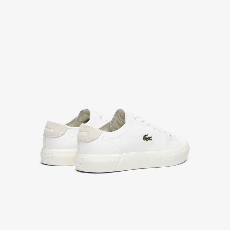 Lacoste Gripshot Læder Sneakers Bílé Šedé | Qri8qZpG