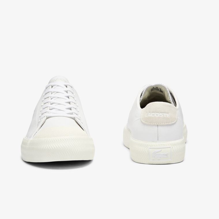 Lacoste Gripshot Læder Sneakers Bílé Šedé | Qri8qZpG