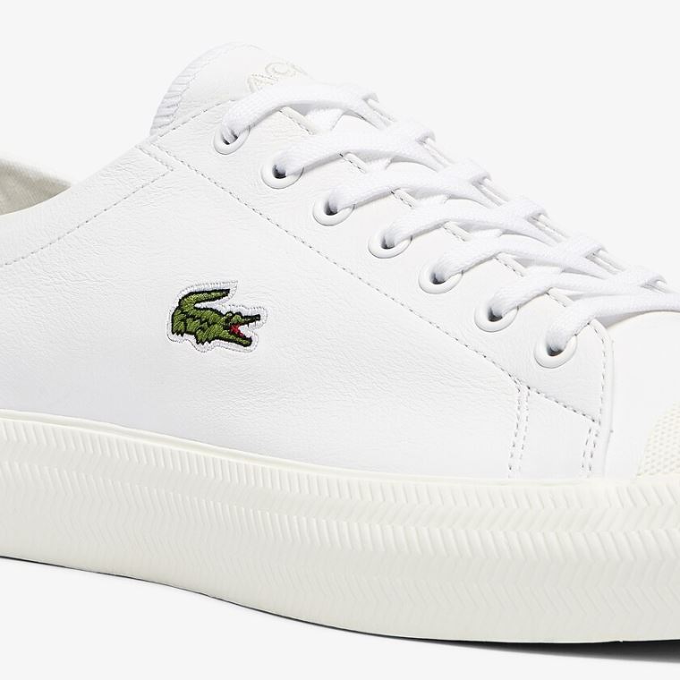 Lacoste Gripshot Læder Sneakers Bílé Šedé | Qri8qZpG