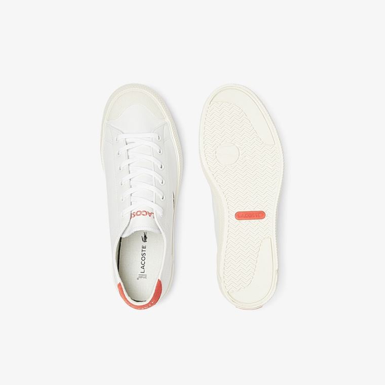 Lacoste Gripshot Læder and Semišové Sneakers Bílé Béžový | olH7abVh